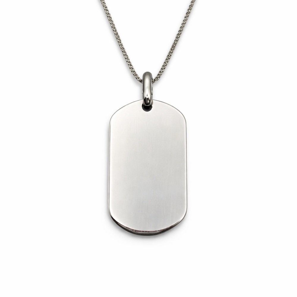 S925 Dog Tag Pendant Necklace